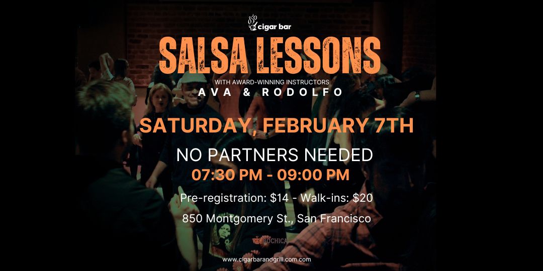 Salsa Lessons with Ava & Rodolfo - Saturday, February 7, 2026
