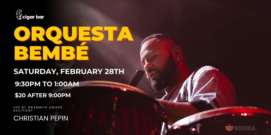 Salsa Night with Live Band: Orquesta Bembé - Saturday, February 28, 2026