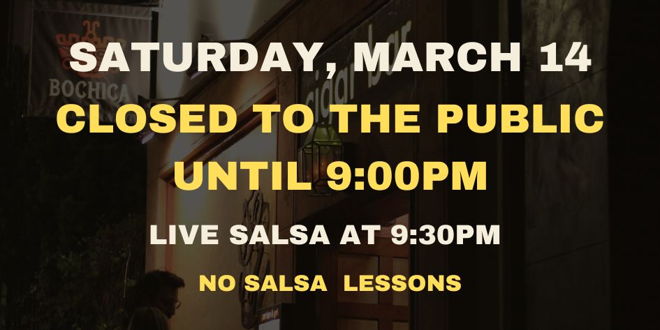 Closed to the Public - Saturday, March 14, 2026