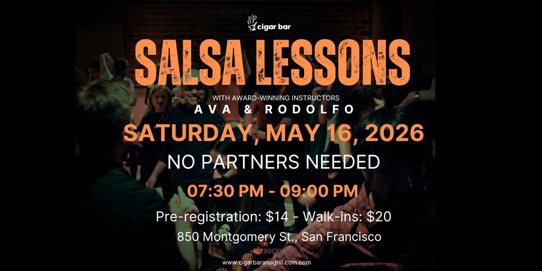 Salsa Lessons with Ava & Rodolfo - Saturday, May 16, 2026