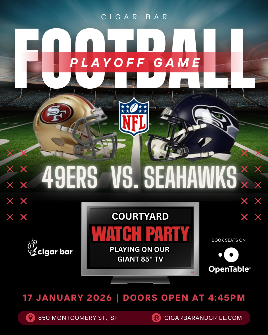 49ers-vs-Seahawks-TV-Watch-Party-01-17-26-v2 Salsa Night with Live Band: Los Mendoza Y Friends - Saturday, December 14, 2024