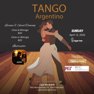 Tango Argentino: Lessons & Social Dancing - Sunday, April 12, 2026